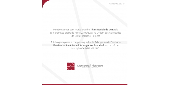 Nova composição do quadro de advogados