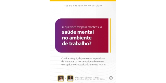 O que você faz para manter sua saúde mental no ambiente de trabalho?